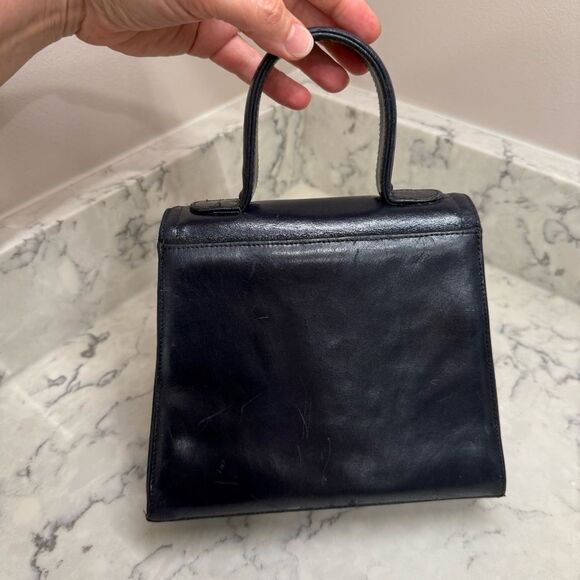 Classic Vintage Elegant Navy brass minibag Handbag - Picture 2 of 15